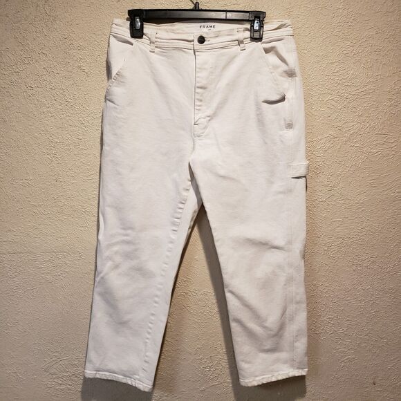 Frame | Women's Straight Leg Jeans White | Size 30 - Picture 2 of 8
